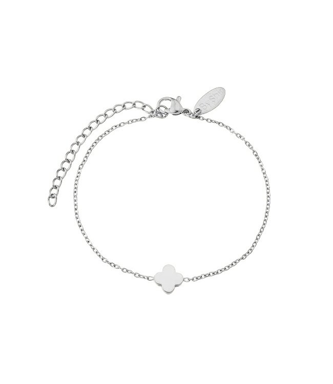 By Shir Armband aus Edelstahl mit Kleeblatt