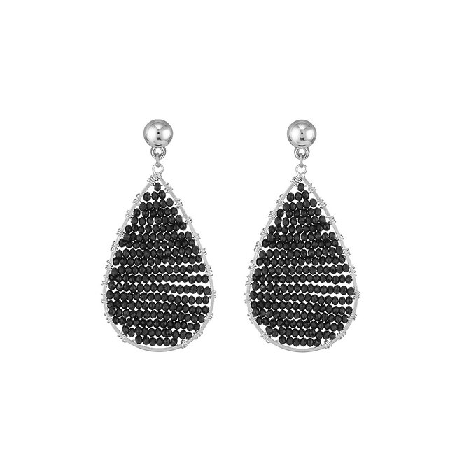 By Shir Oorbellen luxe Faye zwart