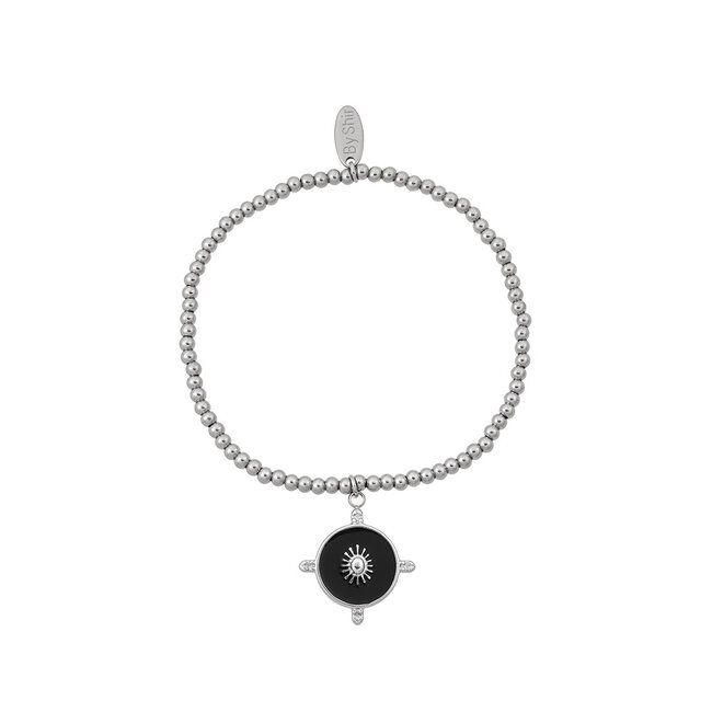 By Shir Armband kraaltjes Hera zwart