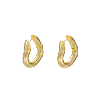 By Shir Earrings luxury round heart