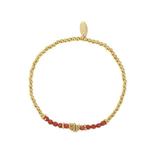By Shir Armband kraaltjes bohemian rood