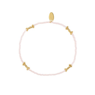 By Shir Armband kraaltjes lichtroze