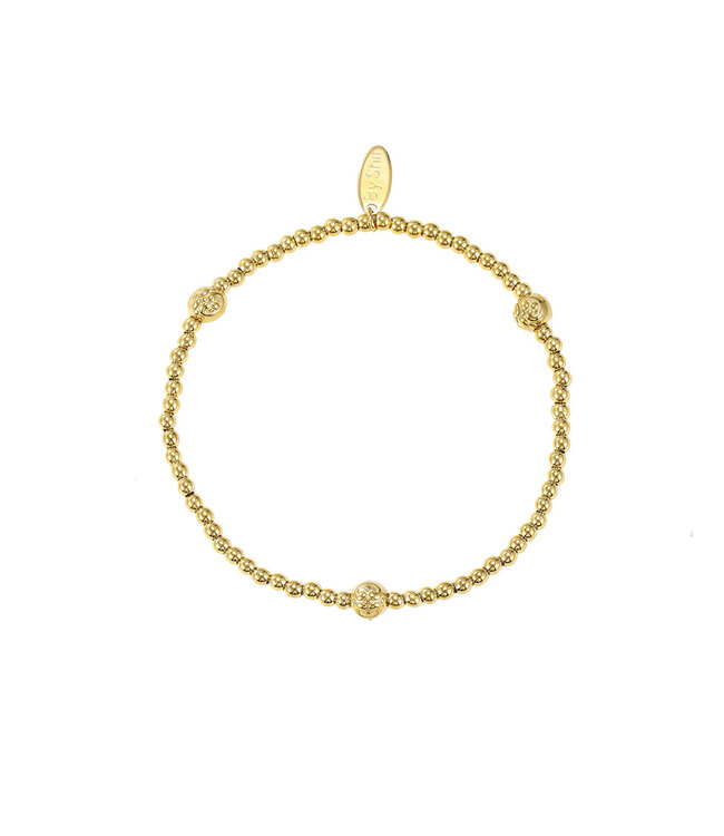 By Shir Armband kraaltjes 3 bolletjes