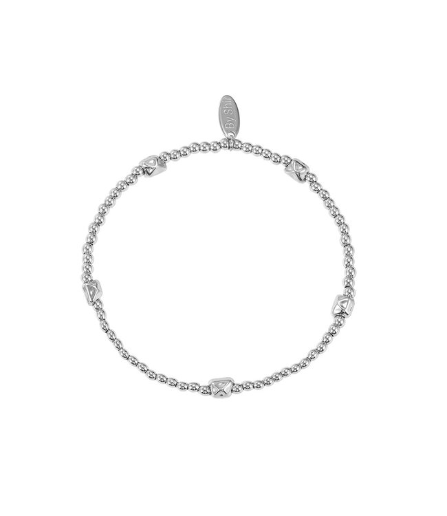 By Shir Armband kraaltjes 5 vierkantjes