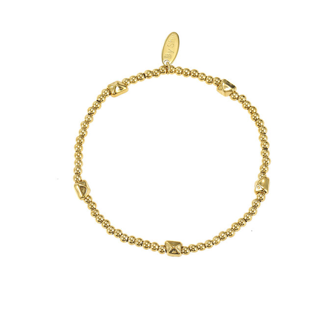 By Shir Armband kraaltjes 5 vierkantjes