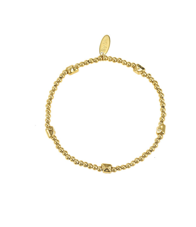 By Shir Armband kraaltjes 5 vierkantjes