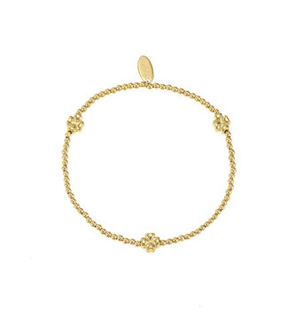 By Shir Armband kraaltjes 3 klavertjes