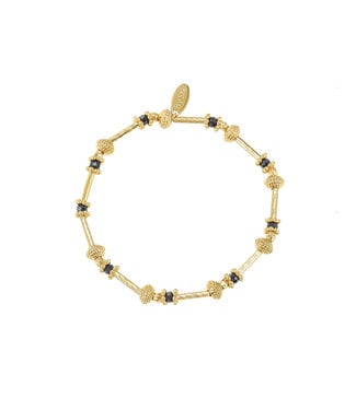 By Shir Armband Perlen extra Facette schwarz