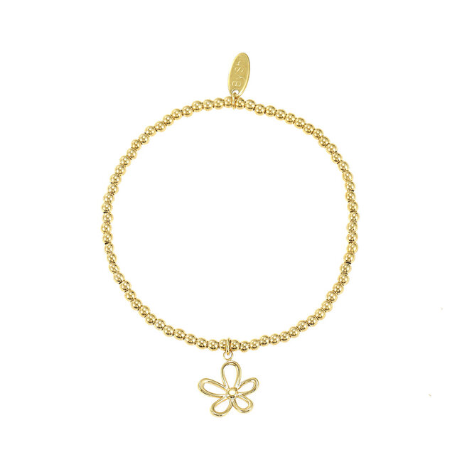 By Shir Armband mit offenen Blüten aus Perlen