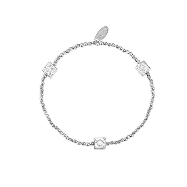 By Shir Armband kraaltjes 3 vierkantjes