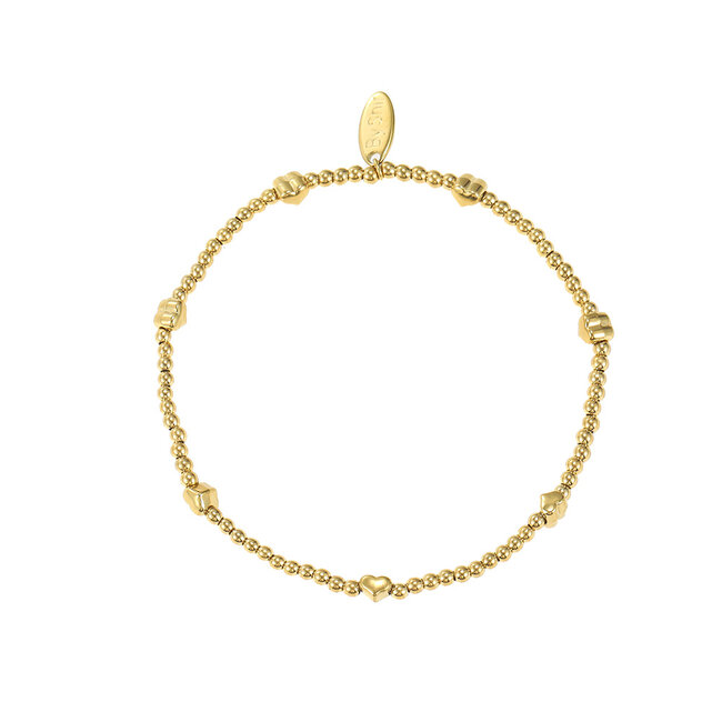 By Shir Armband kraaltjes kleine hartjes