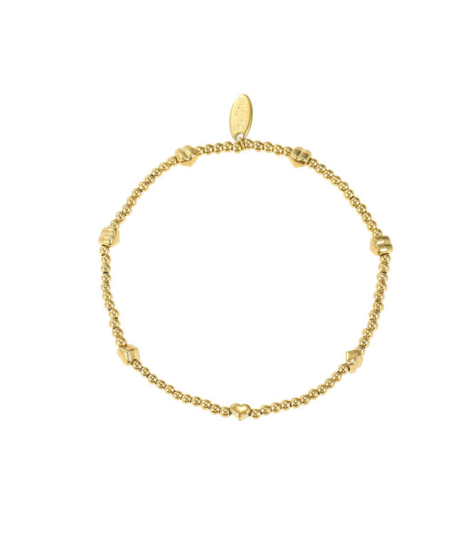 By Shir Armband kraaltjes kleine hartjes