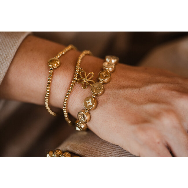 By Shir Armband kraaltjes open bloem