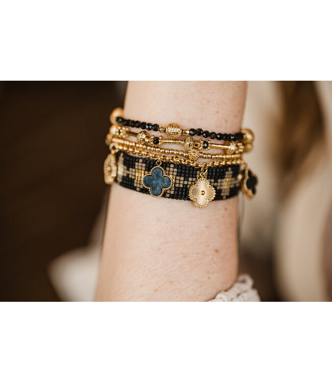 By Shir Bracelet beads extra facet black