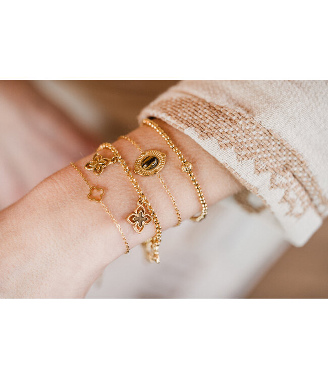 By Shir Armband kraaltjes 3 bolletjes