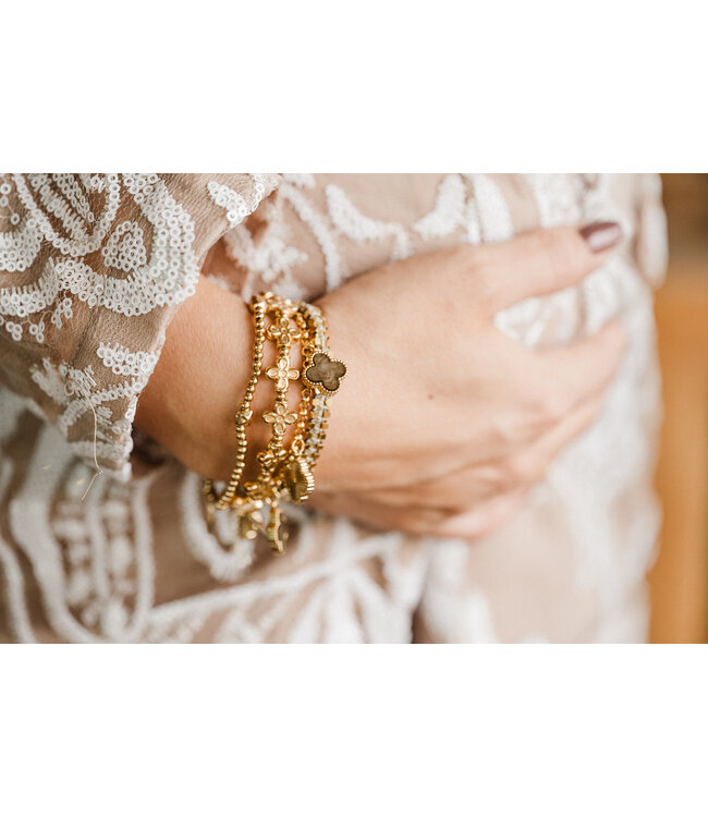 By Shir Armband kraaltjes 5 vierkantjes