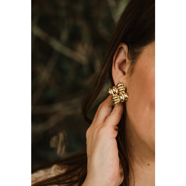 By Shir Oorbellen luxe Fleur