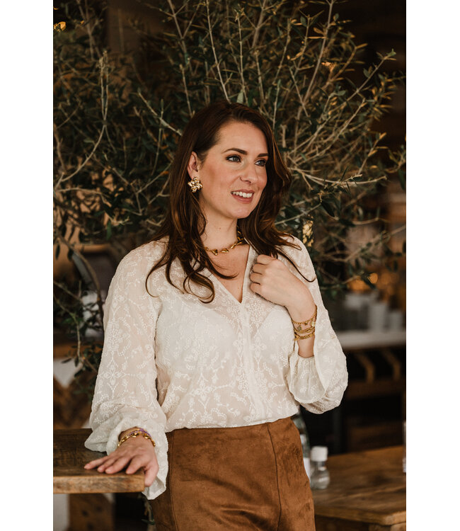 By Shir Oorbellen luxe Fleur