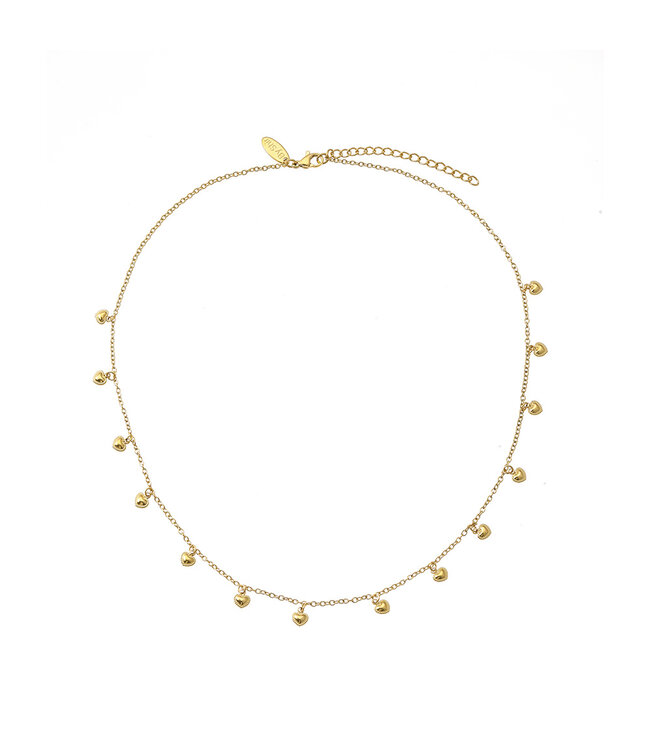 By Shir Ketting kort hartjes detail