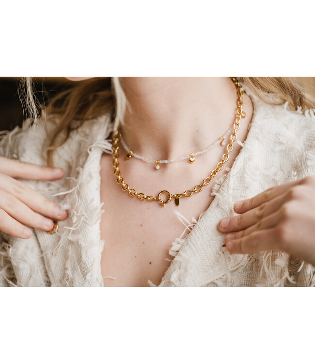 By Shir Chain luxury sunglow white