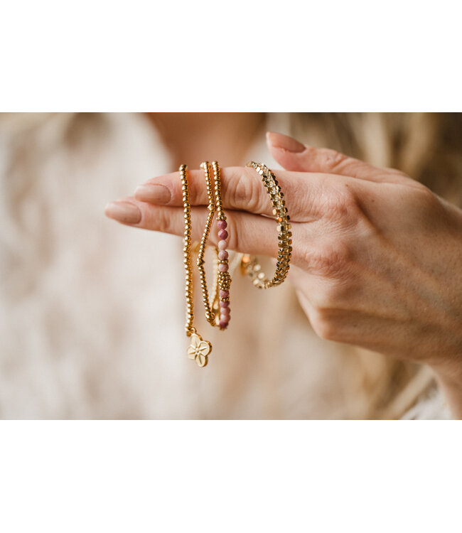 By Shir Armband Perlen kleine Herzen