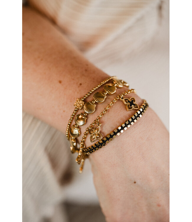 By Shir Armband kraaltjes 3 vierkantjes