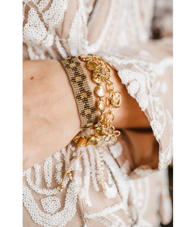 By Shir Luxury woven bronze bracelet