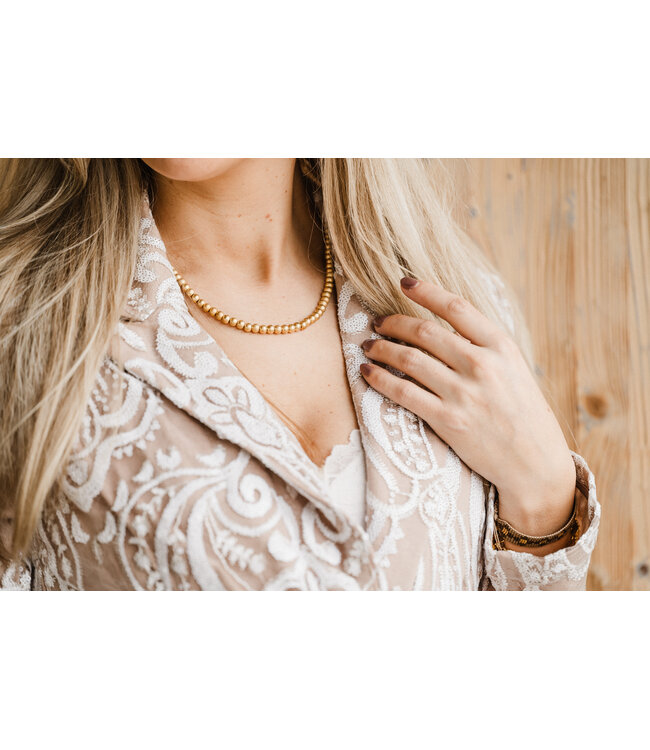 By Shir Luxury bead chain 6mm matt