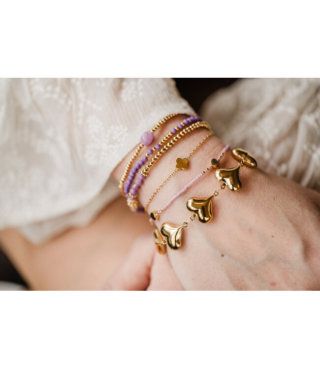 By Shir Stainless steel clover bracelet