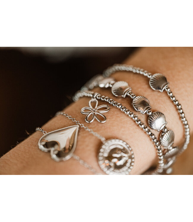 By Shir Armband kraaltjes open bloem