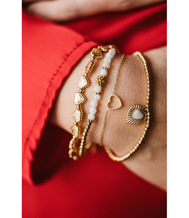 By Shir Beaded bracelet bohemian white