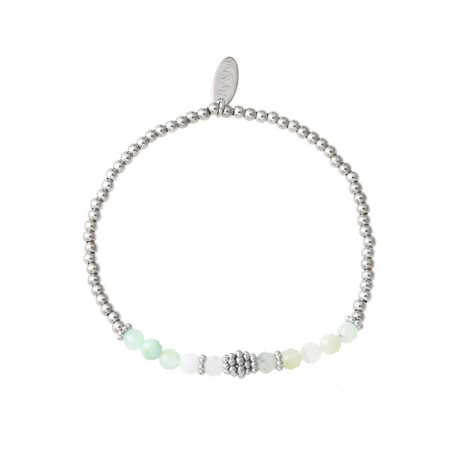 By Shir Armband Perlen Bohemian Jadeit