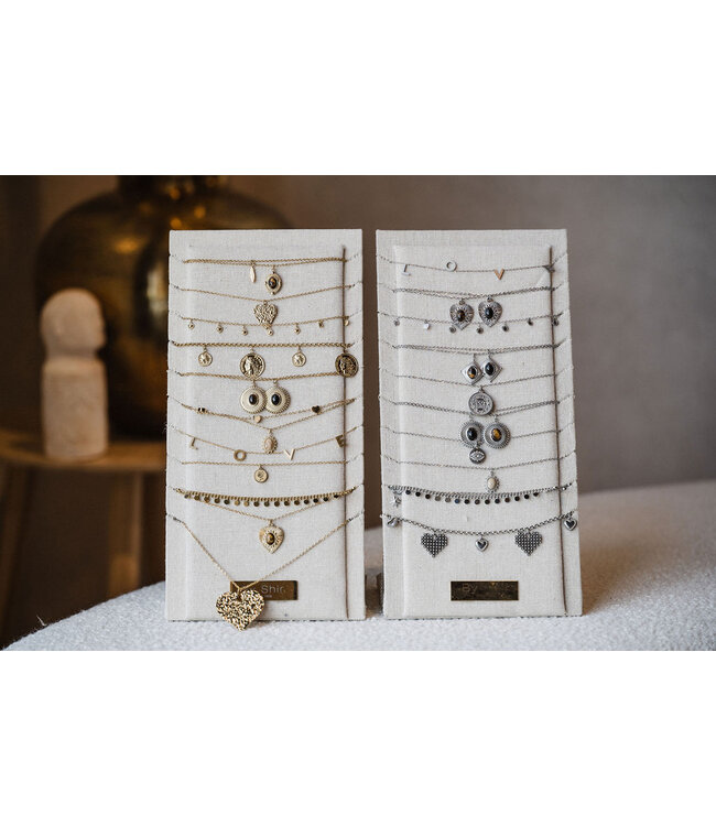 By Shir Ketting display stof beige