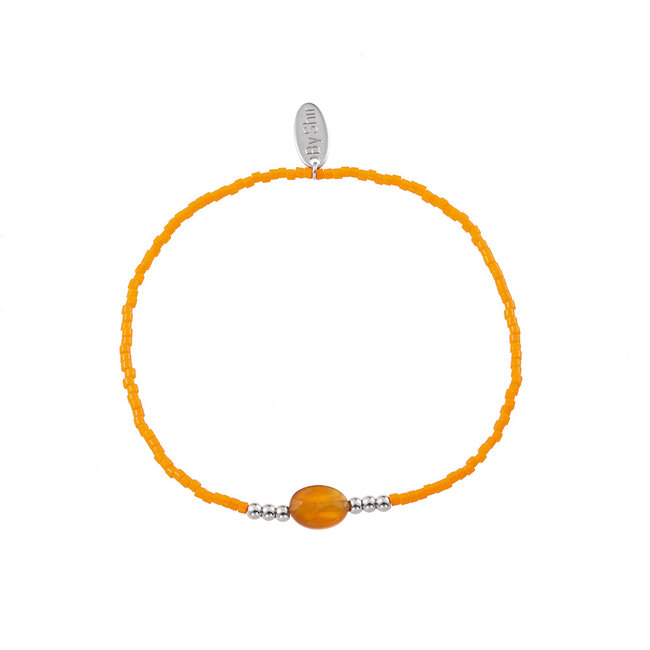 By Shir Bracelet beads orange gemstone