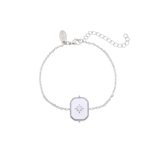 By Shir Armband Edelstaal Monica Wit