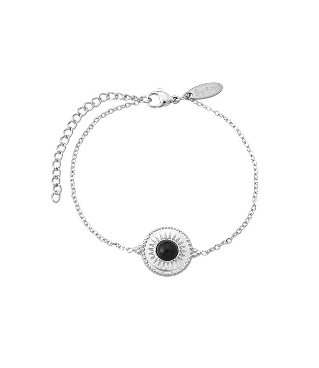 By Shir Edelstahlarmband Isla schwarz Achat