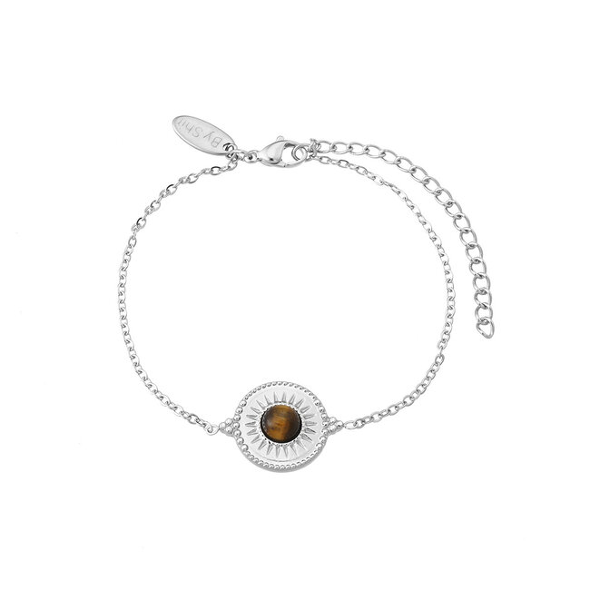 By Shir Edelstahlarmband Isla Tigerauge