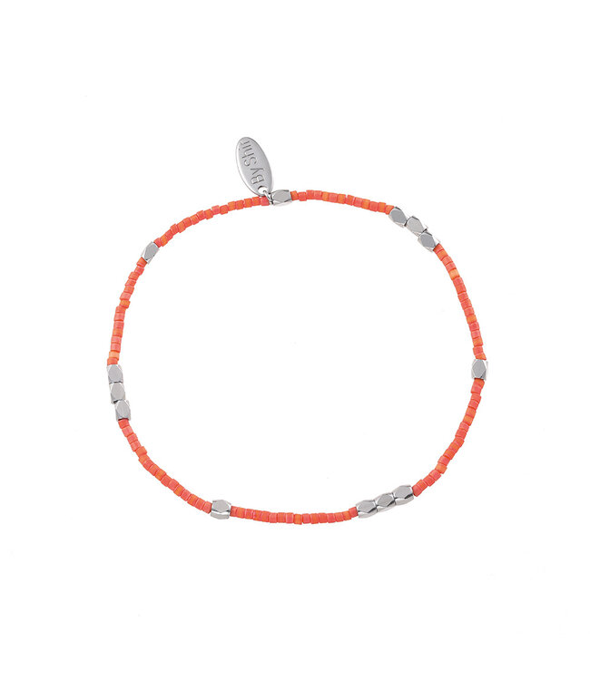 By Shir Armband Perlen Pfirsich Grob