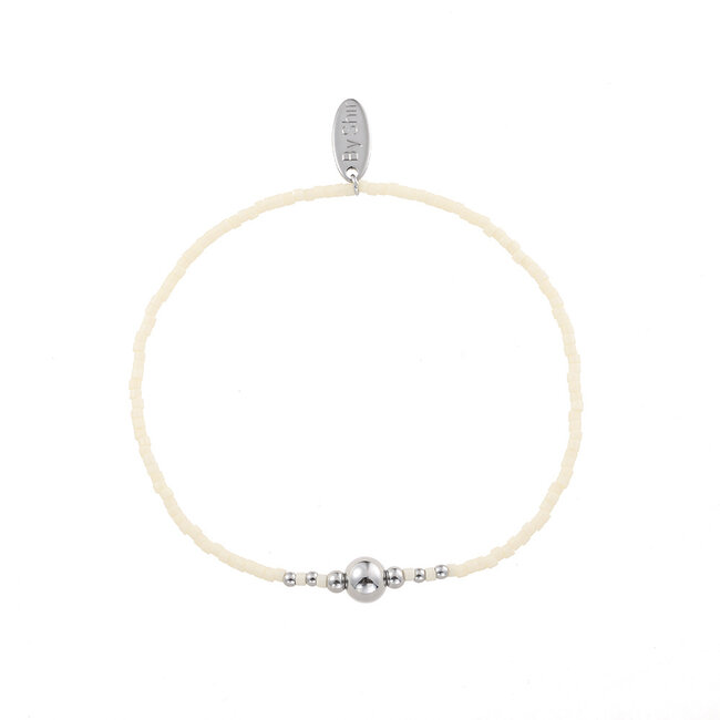 By Shir Bracelet beads off-white dot