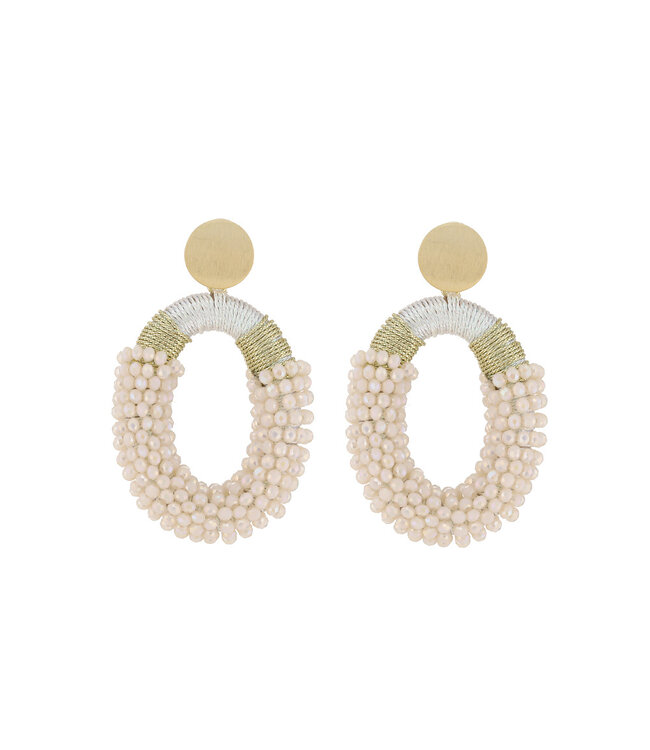 By Shir Oorbellen luxe yves offwhite