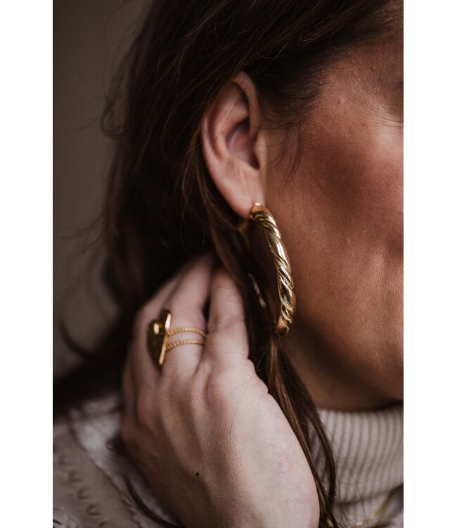 By Shir Oorbellen luxe cord