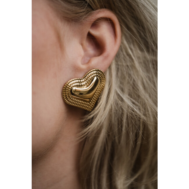 By Shir Oorbellen luxe big heart