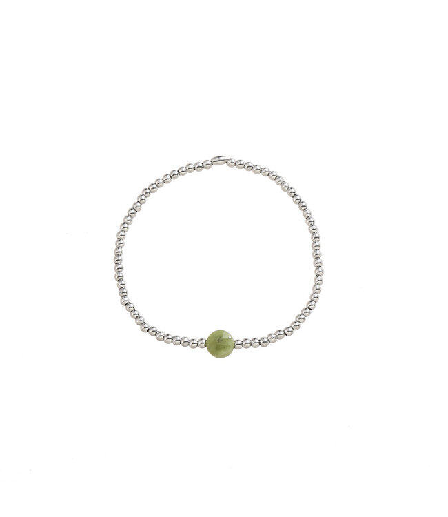 By Shir Bracelet kids beads with gemstone Jade Green