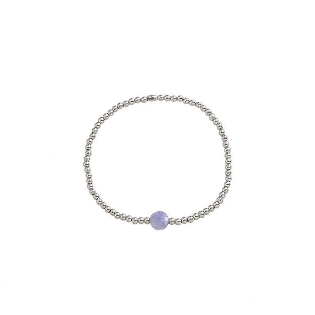 By Shir Armband kids kraaltjes met edelsteen Lepidoliet