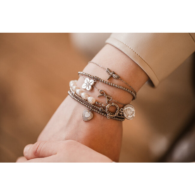 By Shir armband edelstaal libelle