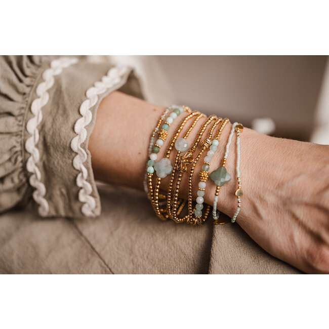 By Shir Armband Perlen Bohemian Jadeit