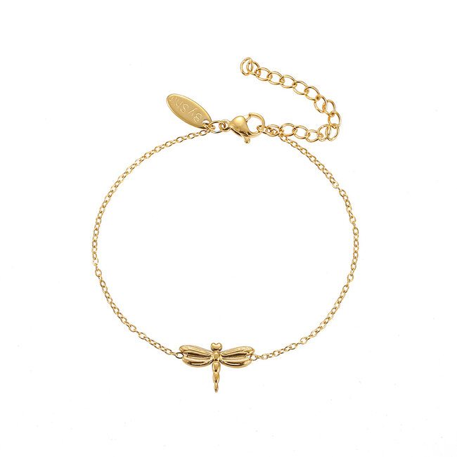 By Shir armband edelstaal libelle