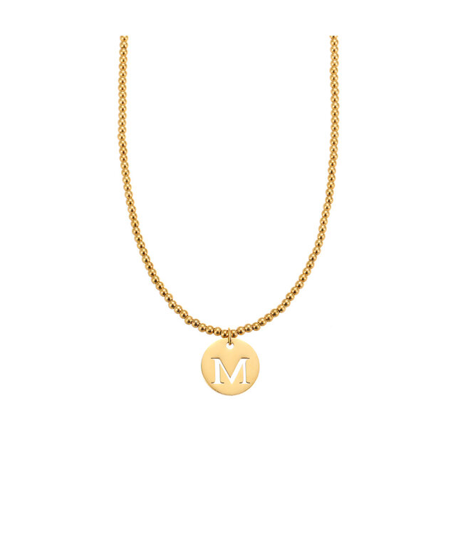By Shir Luxury necklave beads with letter (gold-plated)