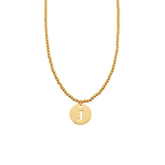 By Shir Luxury necklave beads with letter (gold-plated)