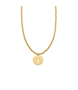 By Shir Luxury necklave beads with letter (gold-plated)